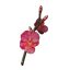 红色樱花树枝